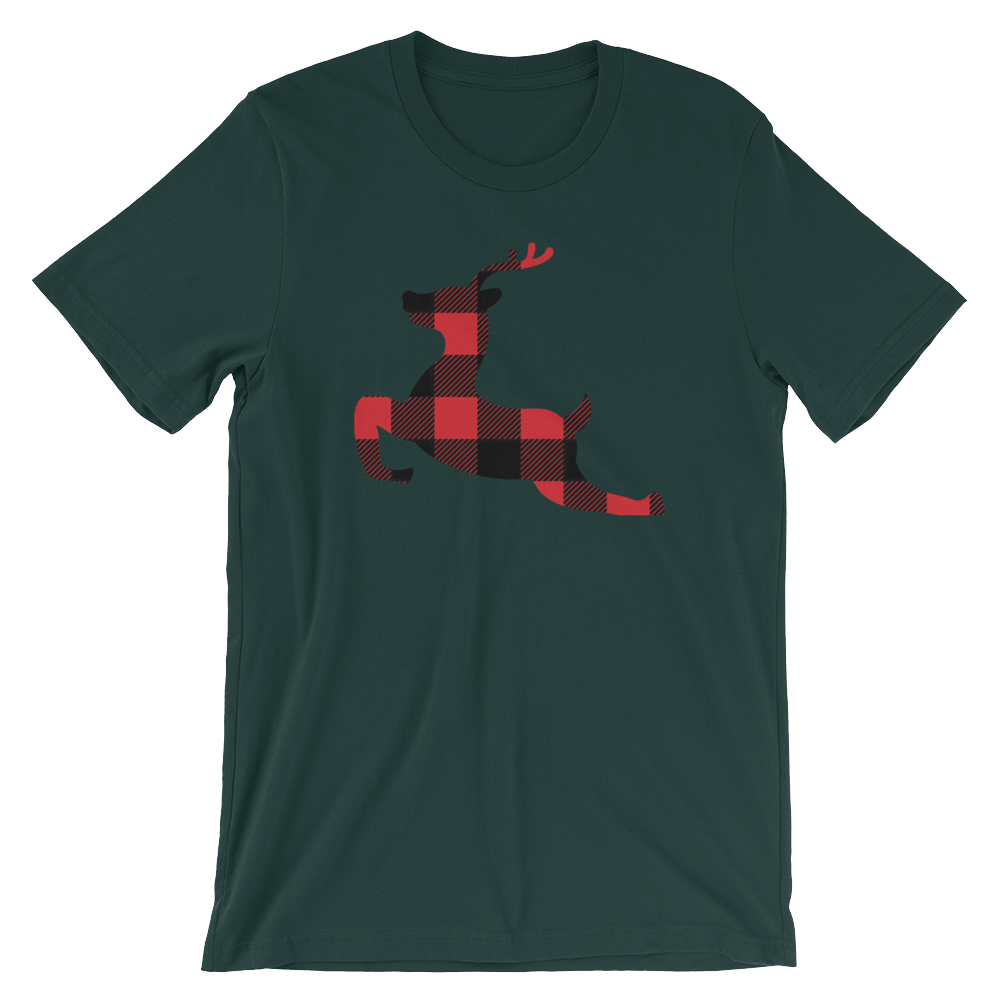 Plaid Reindeer-T-Shirts-Swish Embassy