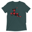 Plaid Reindeer (Triblend)-Triblend T-Shirt-Swish Embassy