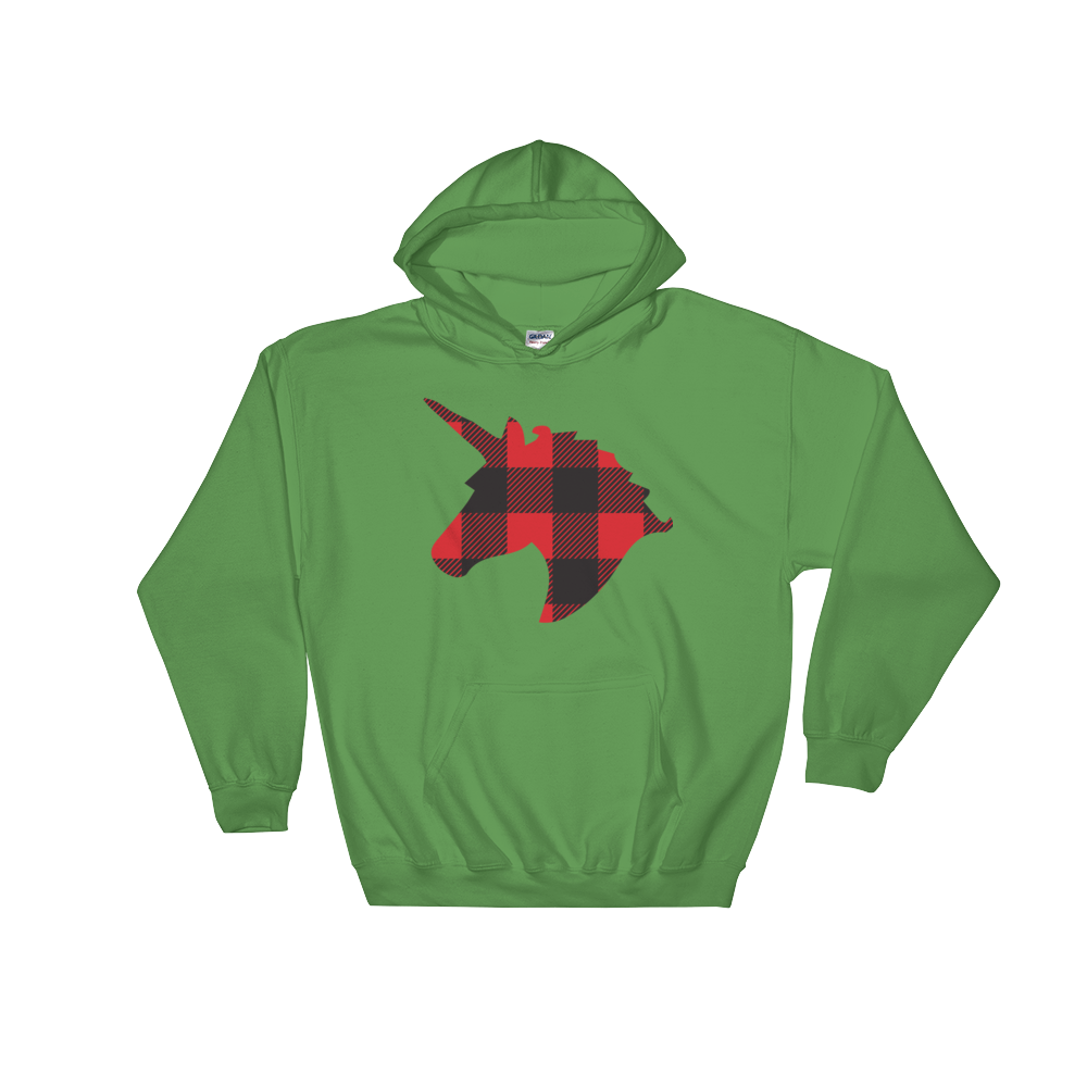 Plaid Unicorn (Hoodie)-Hoodie-Swish Embassy