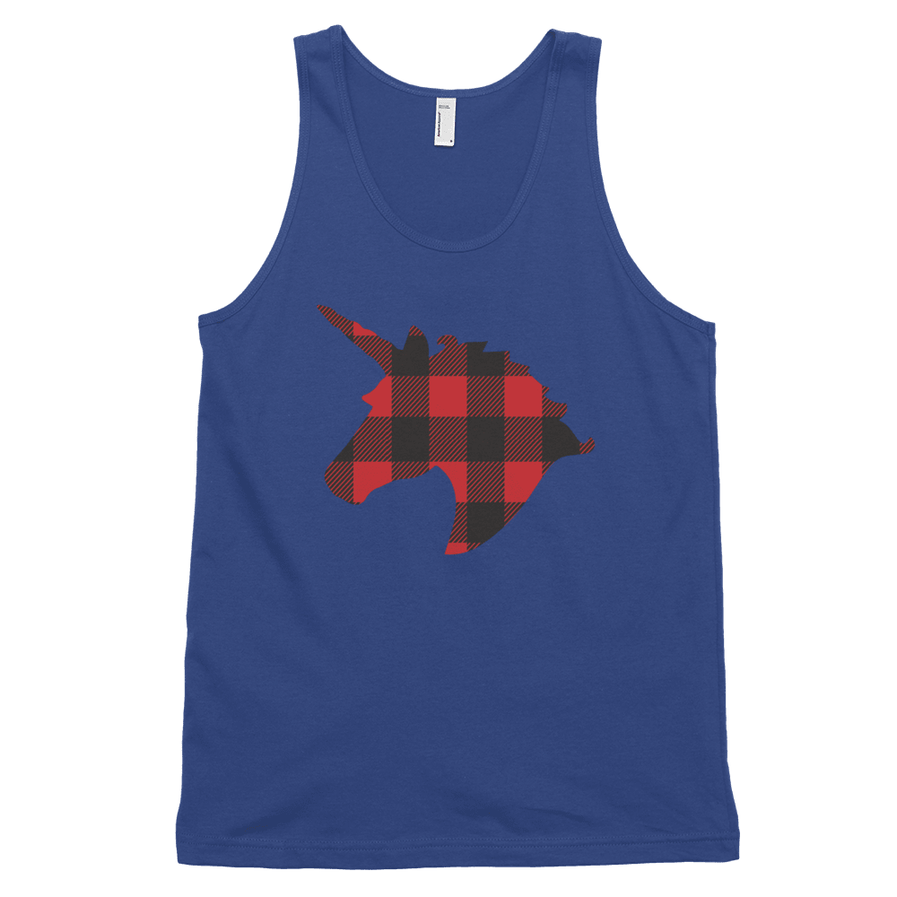 Plaid Unicorn (Tank Top)-Tank Top-Swish Embassy