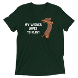 Playful Wiener (Triblend)-Triblend T-Shirt-Swish Embassy