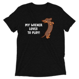 Playful Wiener (Triblend)-Triblend T-Shirt-Swish Embassy