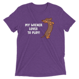 Playful Wiener (Triblend)-Triblend T-Shirt-Swish Embassy