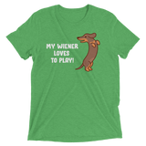 Playful Wiener (Triblend)-Triblend T-Shirt-Swish Embassy