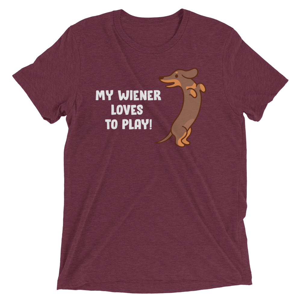 Playful Wiener (Triblend)-Triblend T-Shirt-Swish Embassy