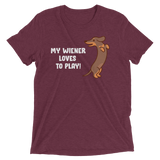 Playful Wiener (Triblend)-Triblend T-Shirt-Swish Embassy