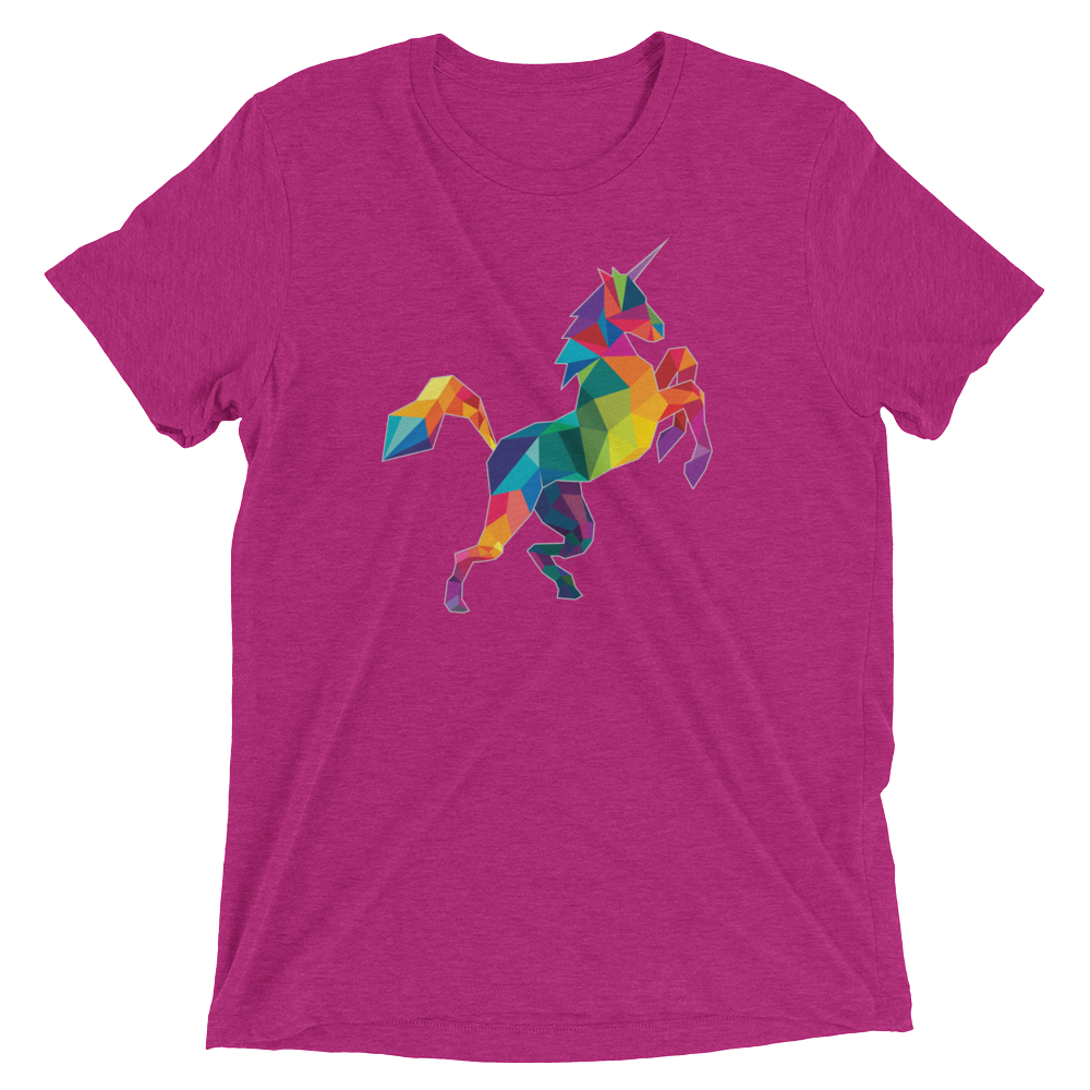 Polygon Unicorn (Triblend)-Triblend T-Shirt-Swish Embassy