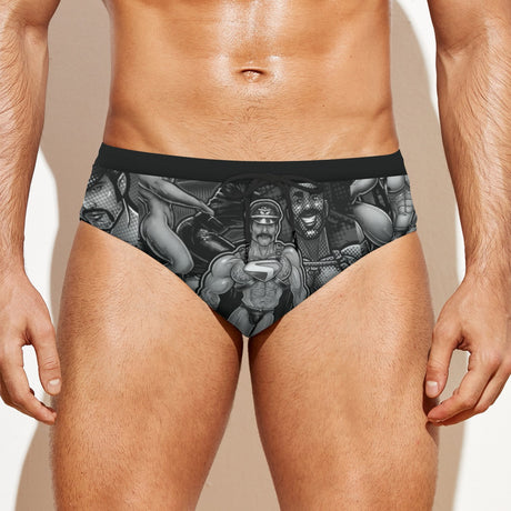 Pop Boys Black (Swim Briefs)-Swim Briefs-Swish Embassy