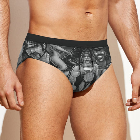 Pop Boys Black (Swim Briefs)-Swim Briefs-Swish Embassy