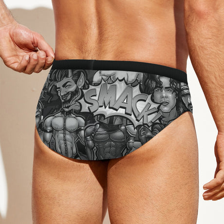 Pop Boys Black (Swim Briefs)-Swim Briefs-Swish Embassy
