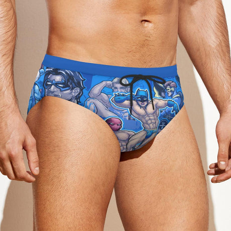 Pop Boys Blue (Swim Briefs)-Swim Briefs-Swish Embassy