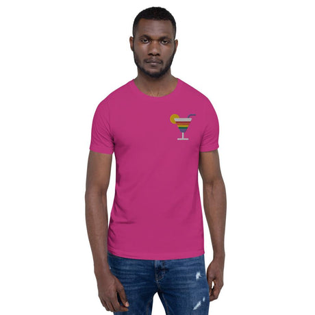 Rainbow Cocktail (Embroidered)-Embroidered T-Shirts-Swish Embassy