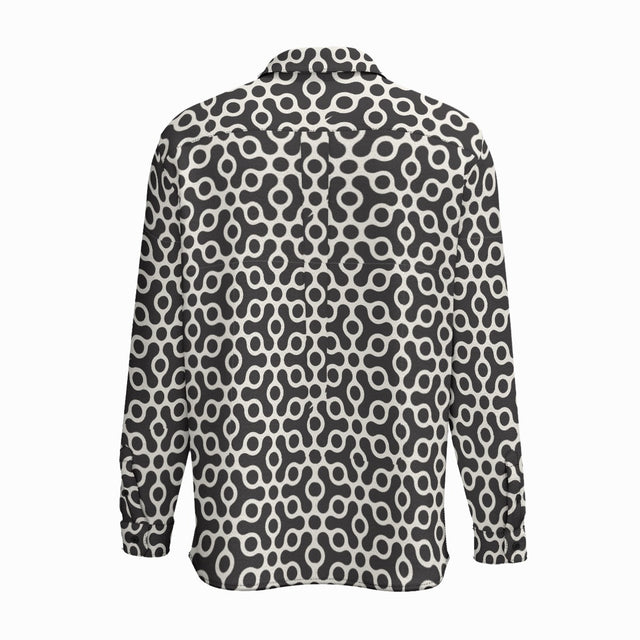 Resistance is Floral (Cotton Long Sleeve Shirt)-Cotton Long Sleeve Button Shirt-Swish Embassy
