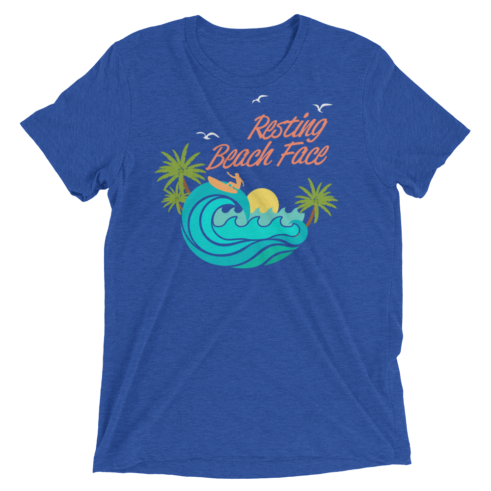 Resting Beach Face (Triblend)-Triblend T-Shirt-Swish Embassy