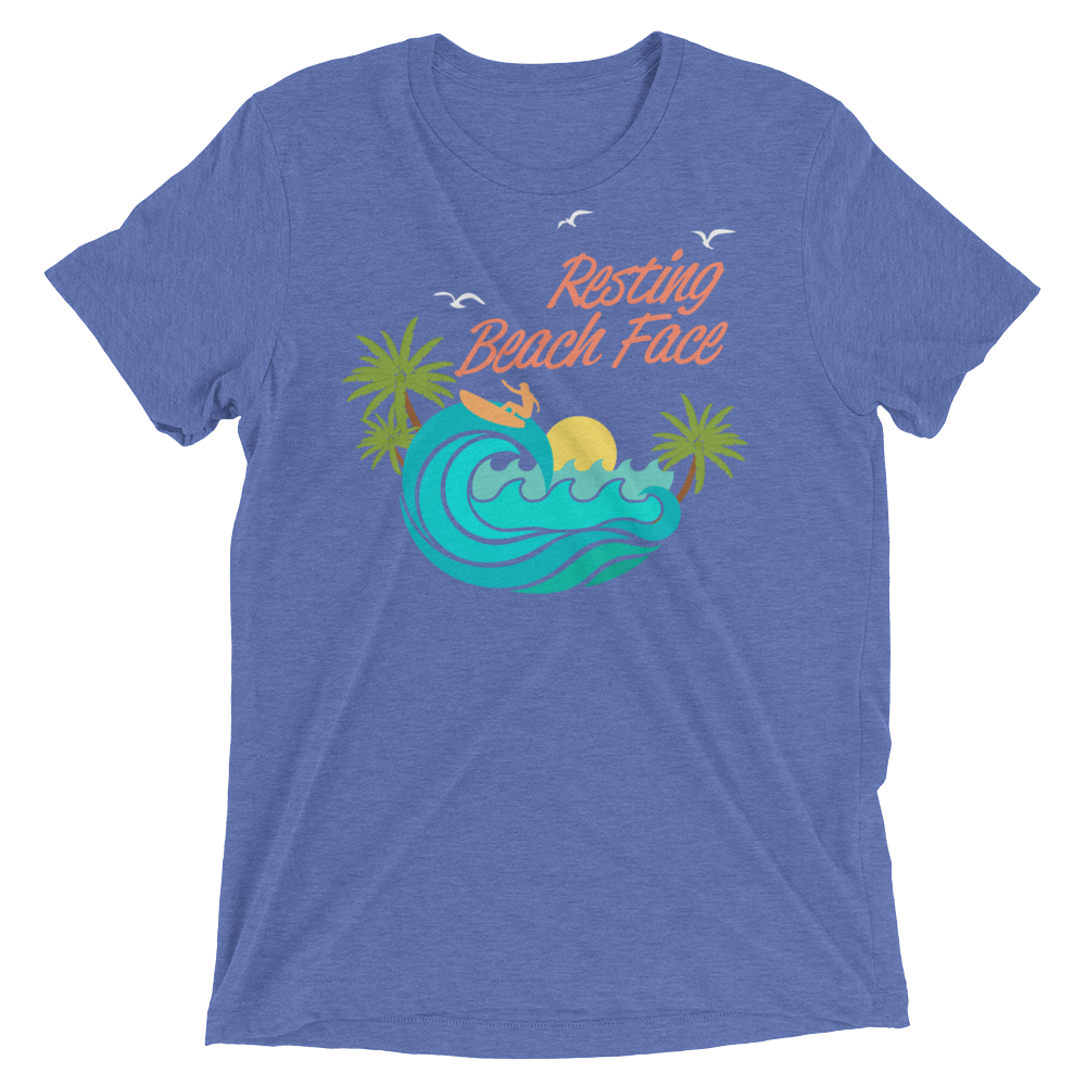 Resting Beach Face (Triblend)-Triblend T-Shirt-Swish Embassy