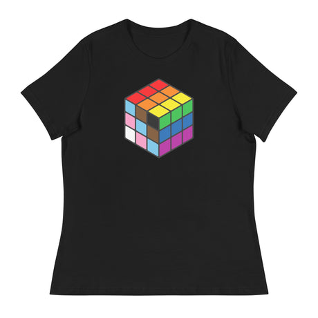 Rubik's Pride (Women's Relaxed T-Shirt)-Women's T-Shirts-Swish Embassy