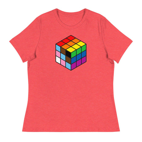 Rubik's Pride (Women's Relaxed T-Shirt)-Women's T-Shirts-Swish Embassy