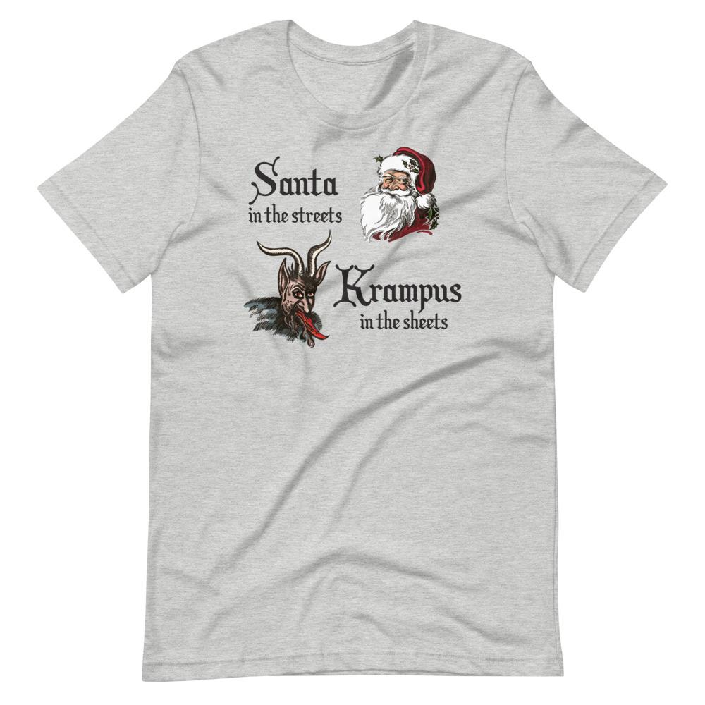 Santa in the Streets Krampus in the Sheets-T-Shirts-Swish Embassy