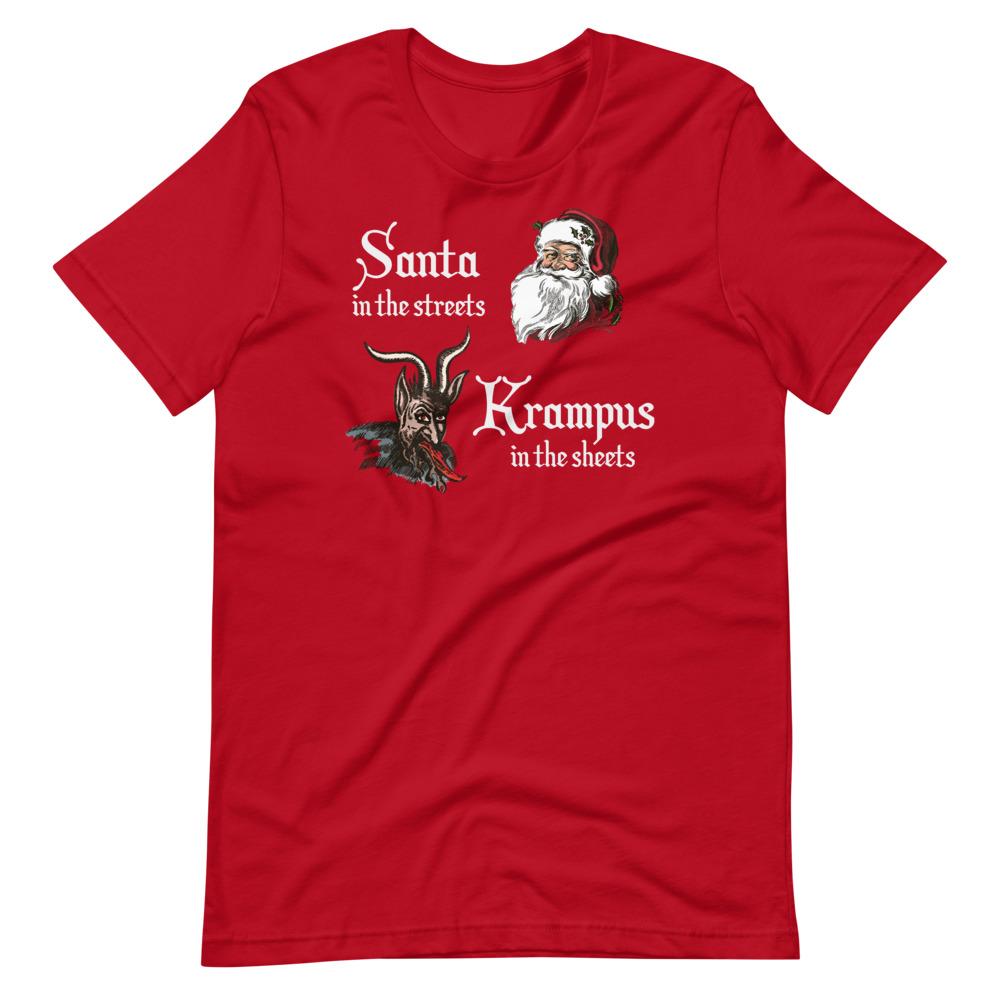 Santa in the Streets Krampus in the Sheets-T-Shirts-Swish Embassy