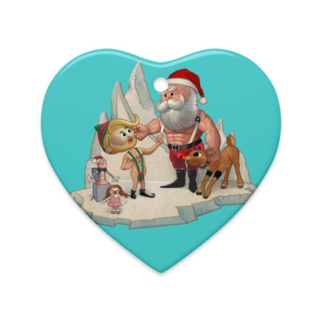 Santa'S Little Helper (Ceramic ornament)-Ceramic Ornament-Swish Embassy