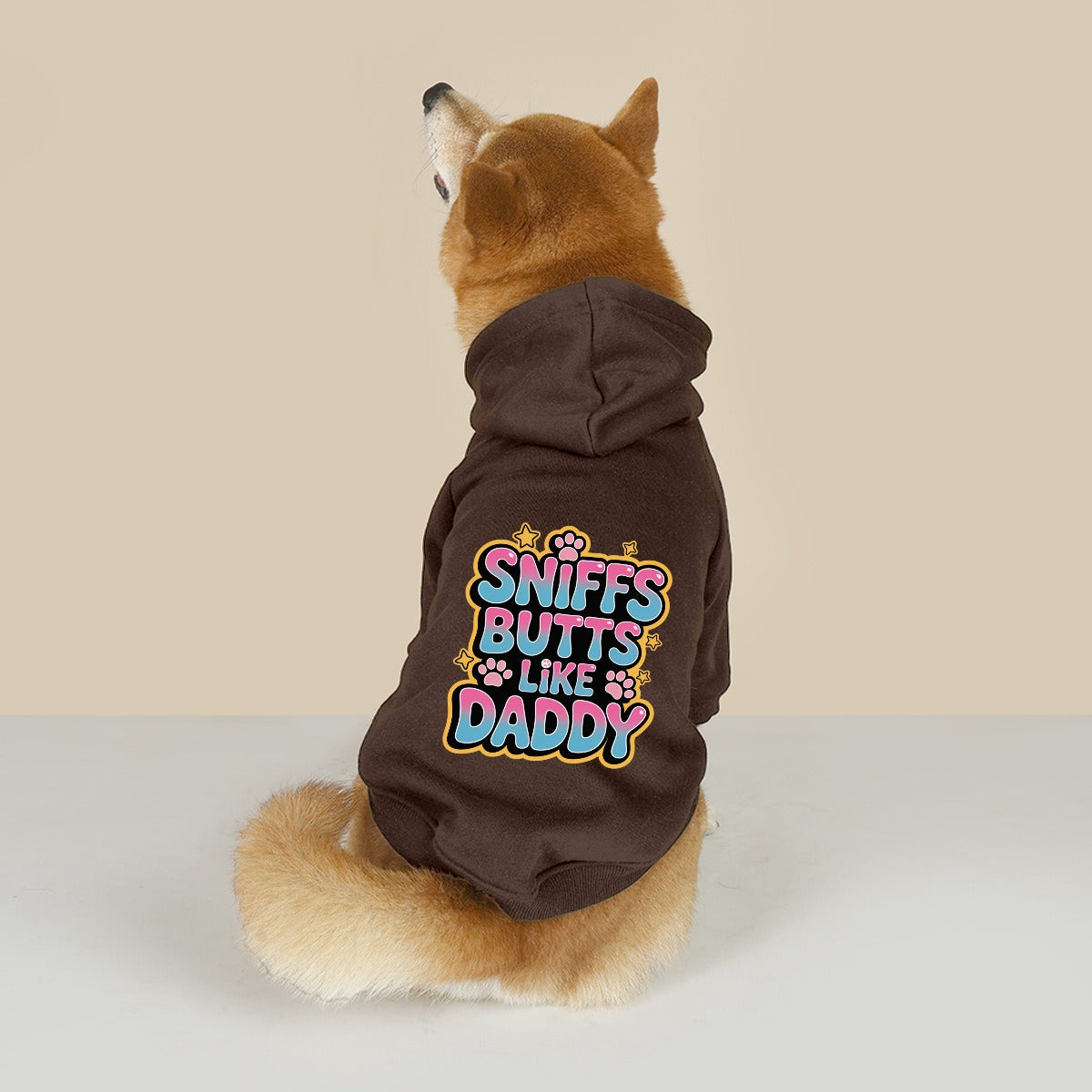 Sniffs Butts Like Daddy (Pet Hoodie)-Pet Hoodie-Swish Embassy