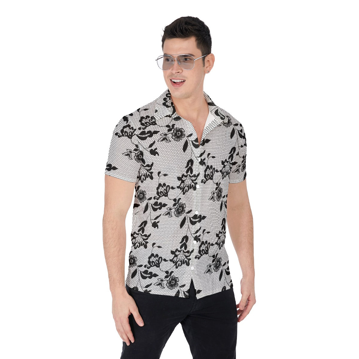 Stark Floral (Button Shirt)-Button Shirt-Swish Embassy