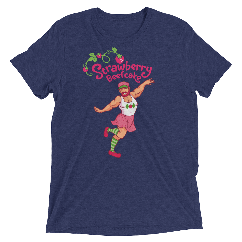 Strawberry Beefcake (Triblend)-Triblend T-Shirt-Swish Embassy