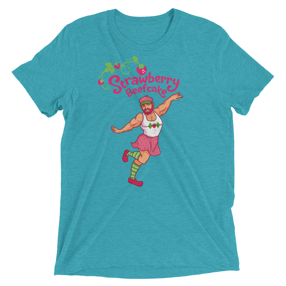 Strawberry Beefcake (Triblend)-Triblend T-Shirt-Swish Embassy