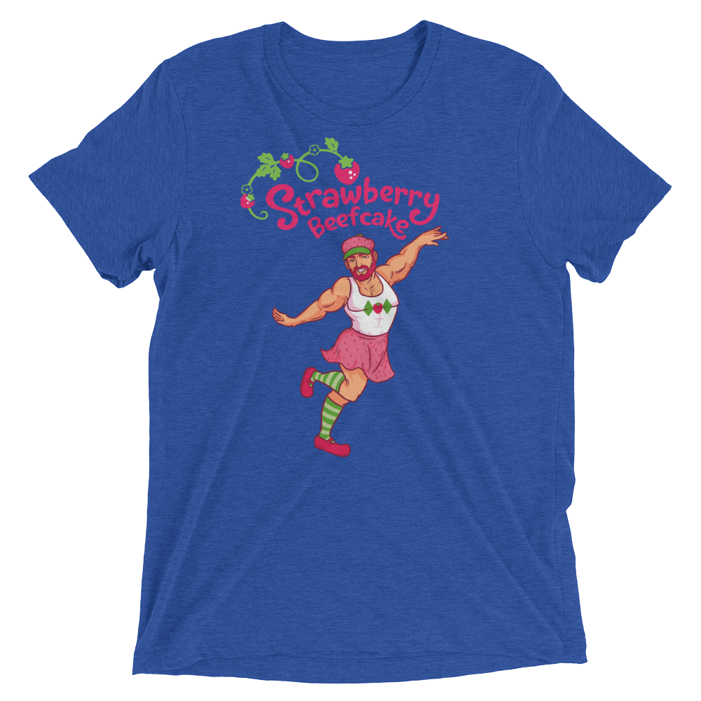 Strawberry Beefcake (Triblend)-Triblend T-Shirt-Swish Embassy