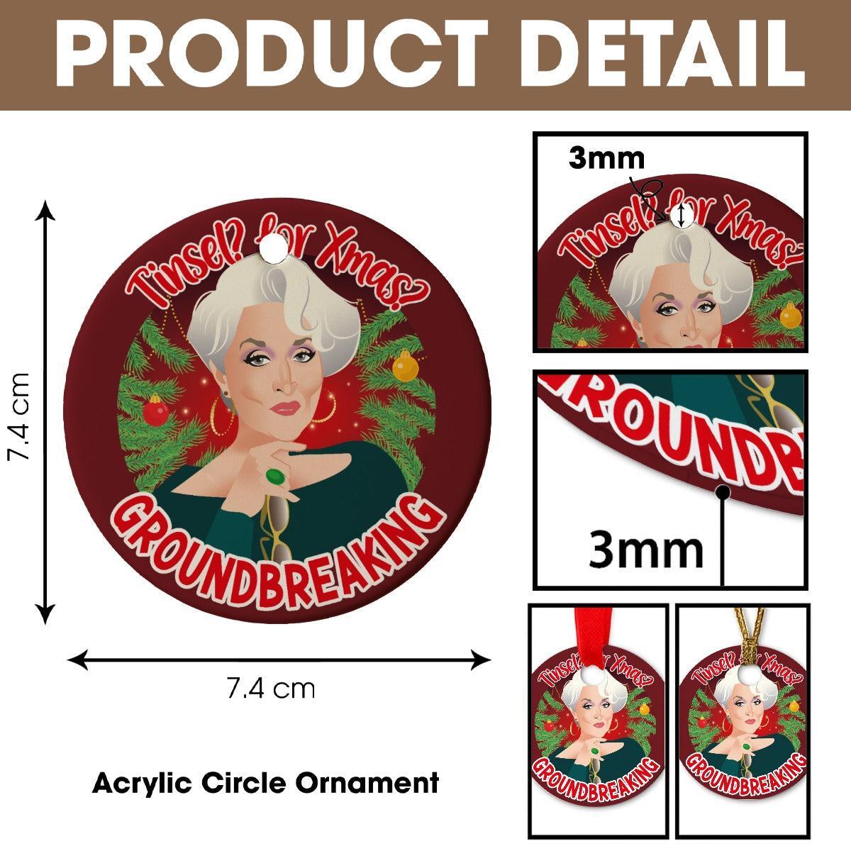 Tinsel for Xmas? Groundbreaking (Ceramic Holiday Keepsake)-Ceramic Holiday Keepsake-Swish Embassy