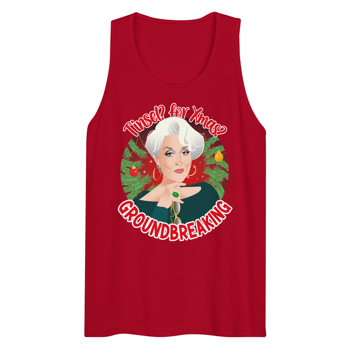 Tinsel for Xmas? Groundbreaking (Tank Top)-Tank Top-Swish Embassy
