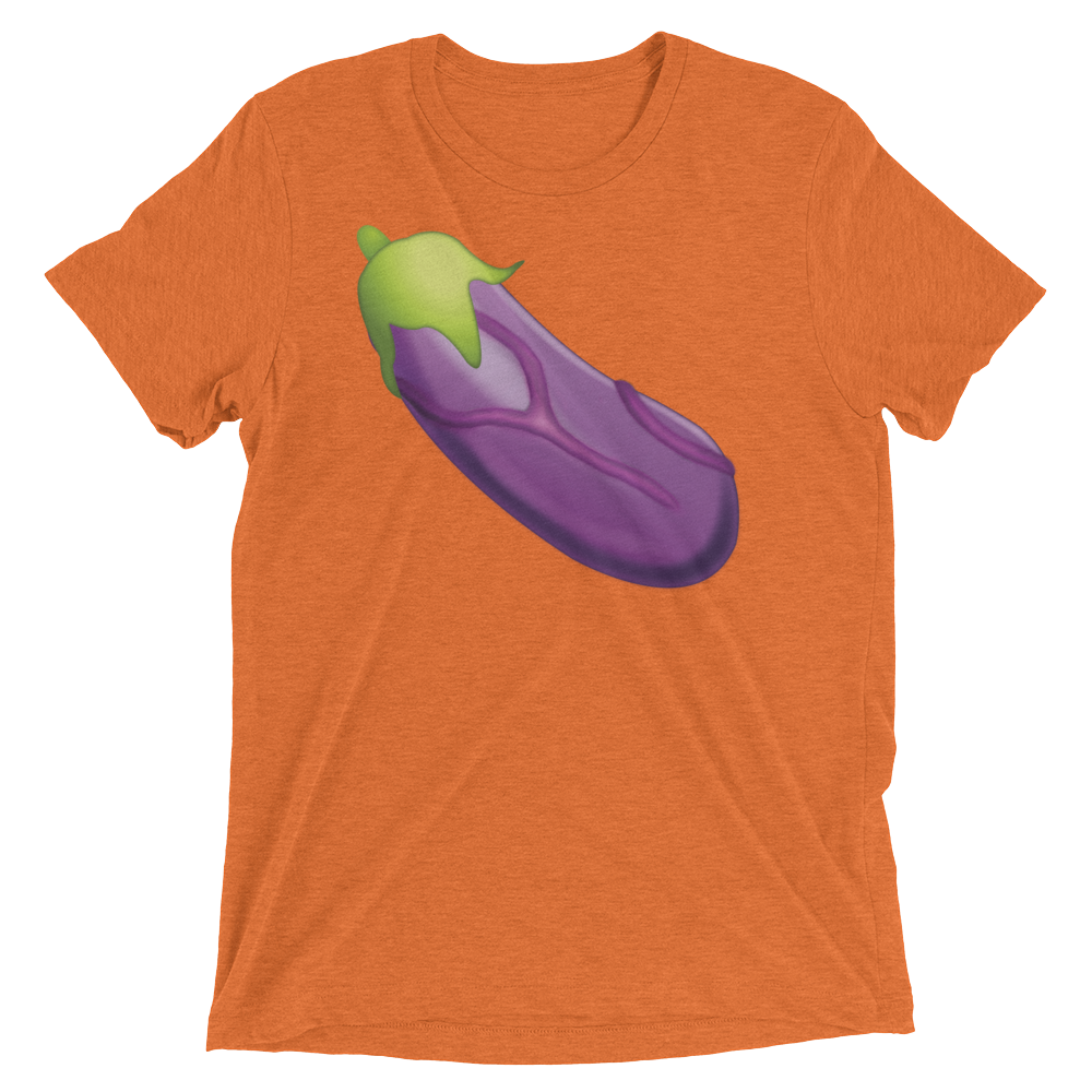 Veiny Eggplant Emoji (Triblend)-Triblend T-Shirt-Swish Embassy