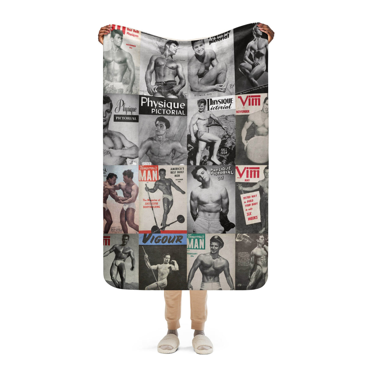 Vintage Physique (Sherpa blanket)-Sherpa Blanket-Swish Embassy