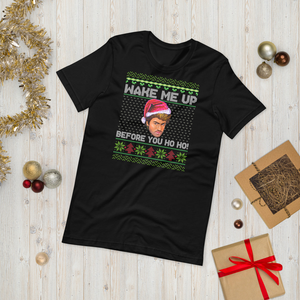 Wake Me Up (Ugly Christmas)-T-Shirts-Swish Embassy
