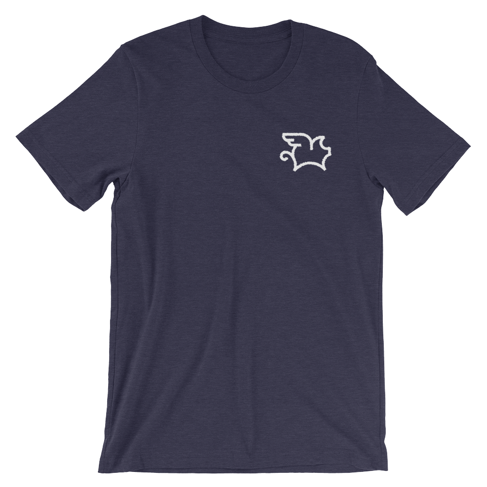 When Pigs Fly (Embroidered T-Shirt)-Embroidered T-Shirts-Swish Embassy