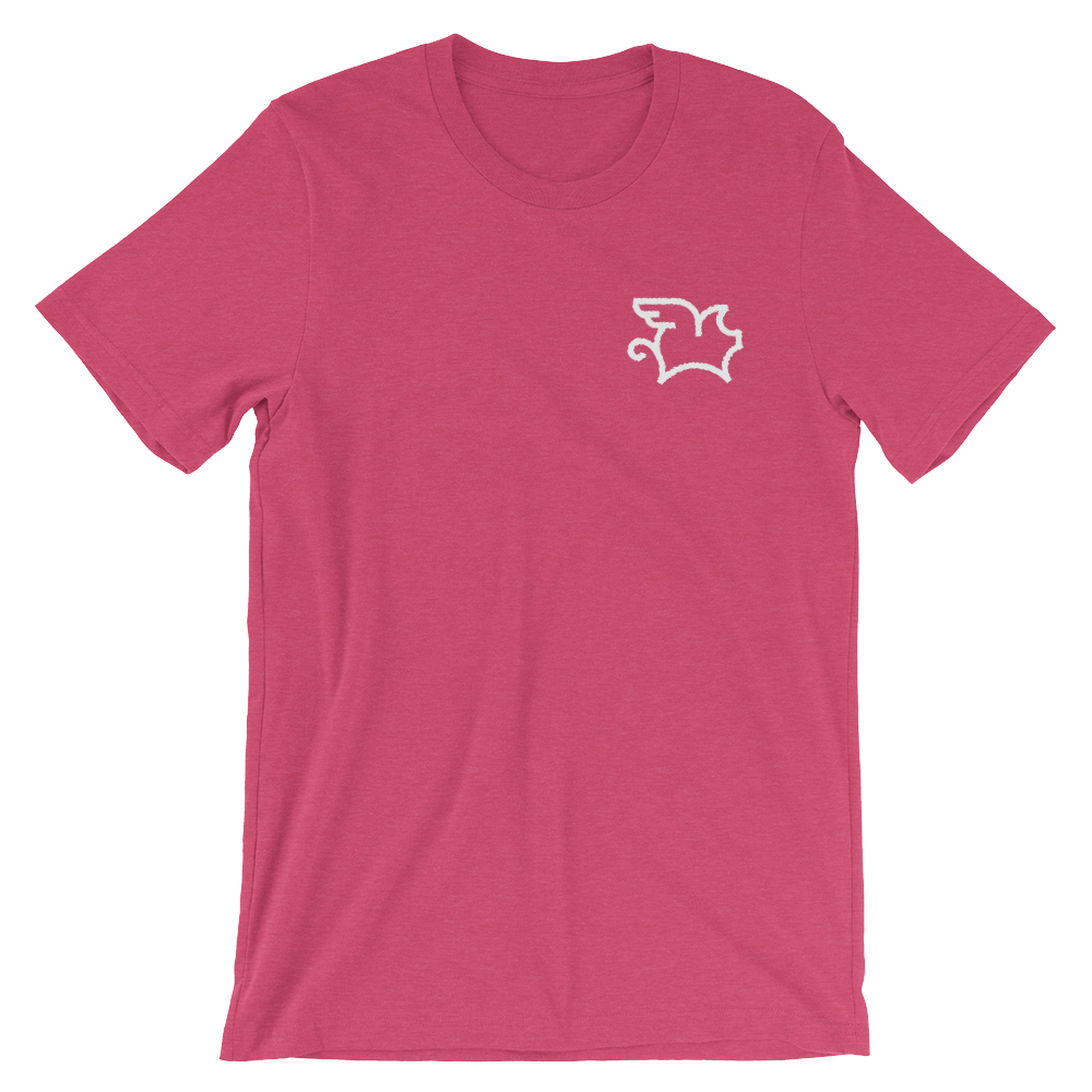 When Pigs Fly (Embroidered T-Shirt)-Embroidered T-Shirts-Swish Embassy