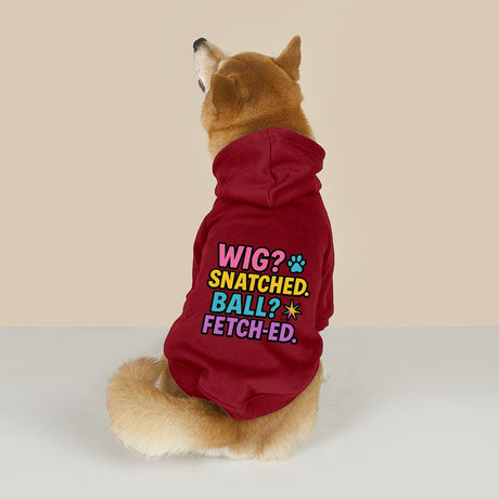 Wig Snatched Ball Fetched (Pet Hoodie)-Pet Hoodie-Swish Embassy