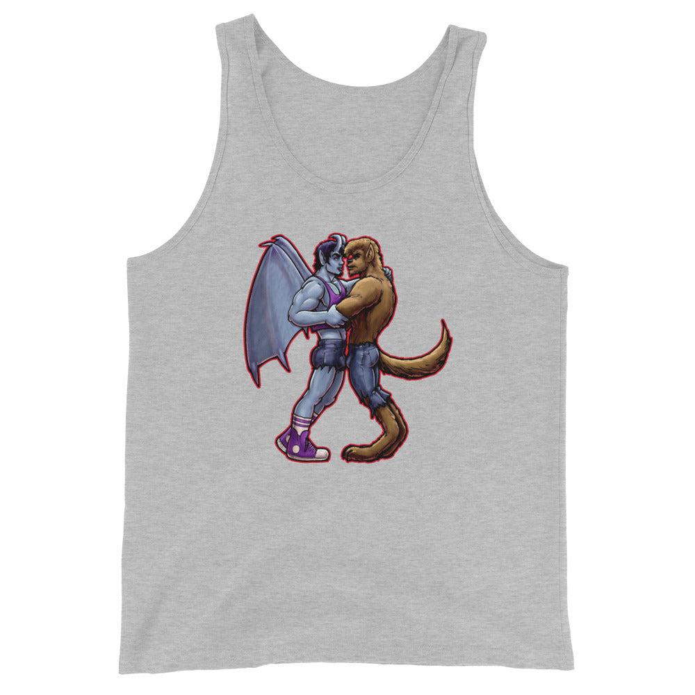 Wolf and Demon (Tank Top)-Halloween Tank-Swish Embassy