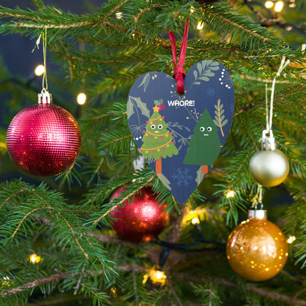 Xmas Tree Shade (Ornament/Fridge Magnet)-Wood Ornament-Swish Embassy