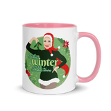 Debut garment mockup | Another Winter in a Summer Town (Mug) | Pink
