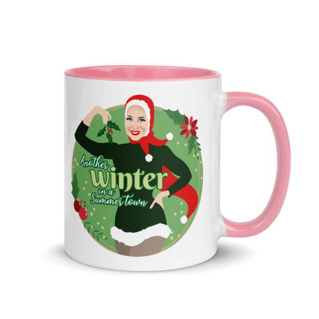 Debut garment mockup | Another Winter in a Summer Town (Mug) | Pink