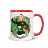 Debut garment mockup | Another Winter in a Summer Town (Mug) | Red