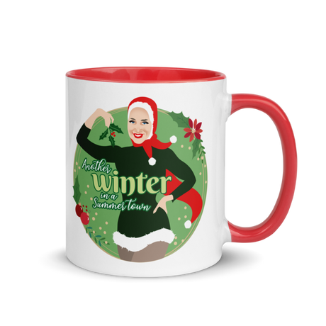 Debut garment mockup | Another Winter in a Summer Town (Mug) | Red