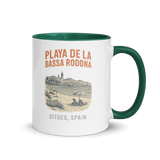 Debut garment mockup | Playa de la Bassa Rodone (Mug) | Dark Green