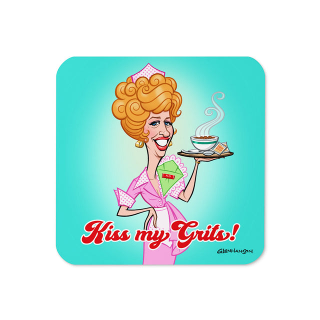 Kiss My Grits coaster