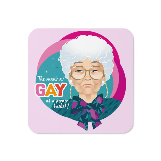 Gay as a Picnic Basket coaster