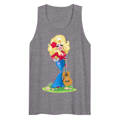 Debut garment mockup | Smoky Mountain Glam (Tank Top) | Athletic Heather