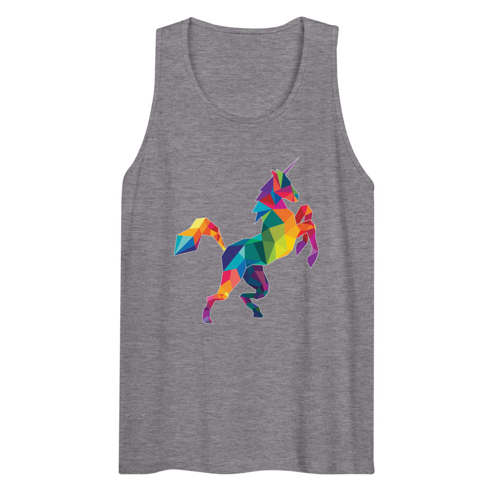 Debut garment mockup | Polygon Unicorn (Tank Top) | Athletic Heather