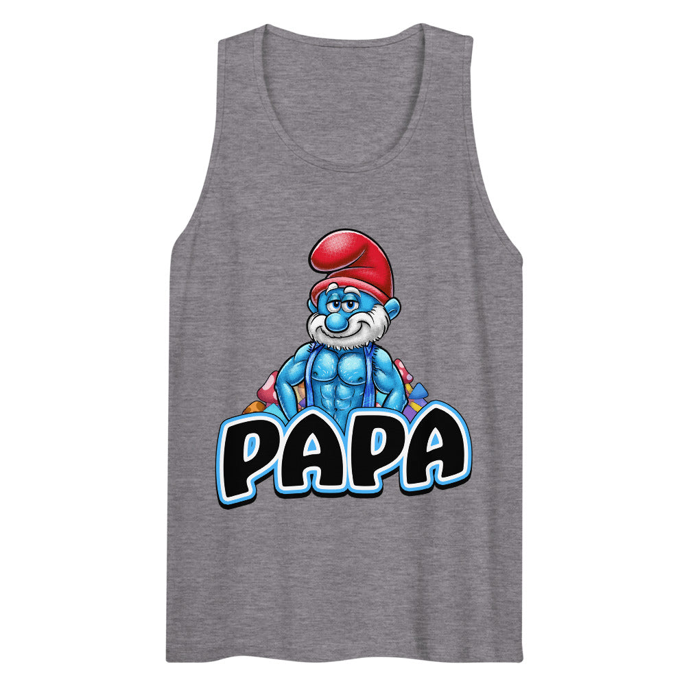 Debut garment mockup | Brawny Papa (Tank Top) | Athletic Heather