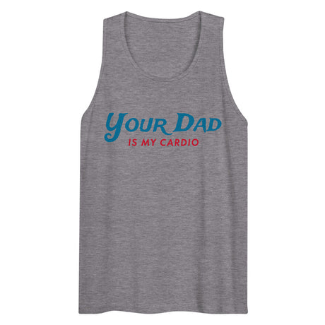 Debut garment mockup | Your Dad is my Cardio (Tank Top) | Athletic Heather